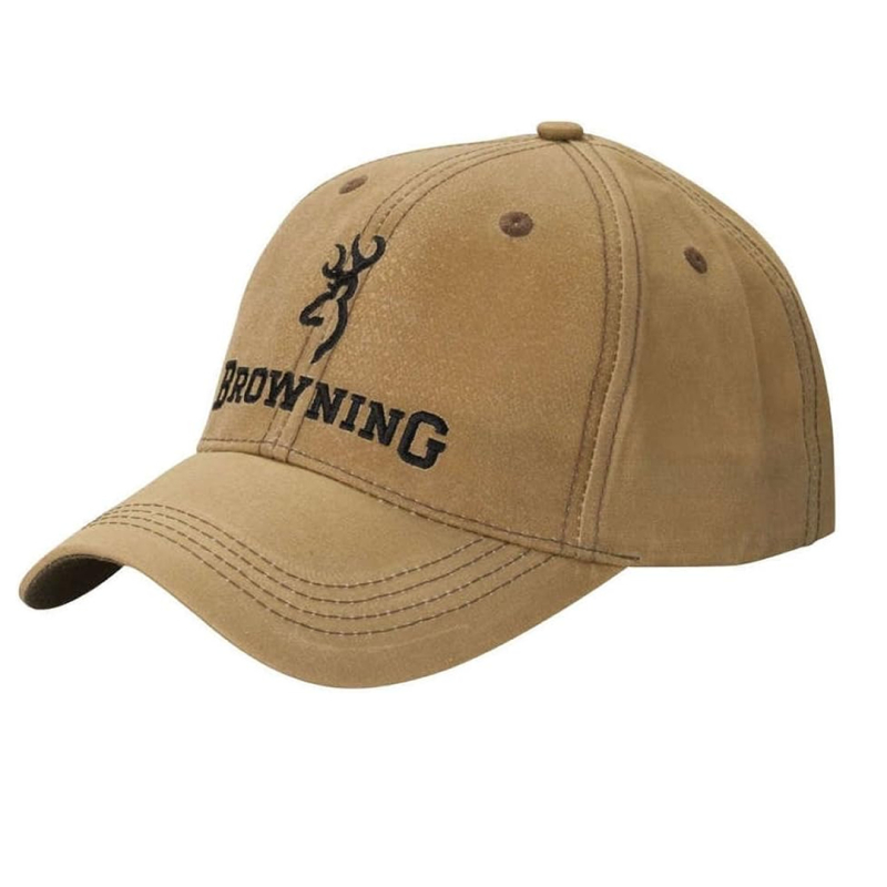Browning Logo Khaki Wax Şapka
