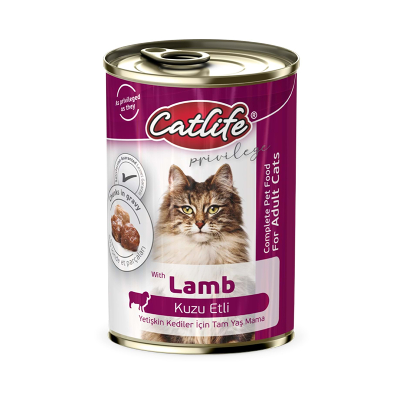 Catlife CLF13 Kuzu Etli Kedi Konserve 400gr 12li