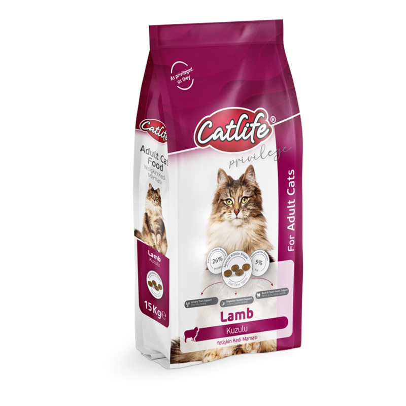 Catlife CLFD05 Kuzu Etli Yetişkin Kedi Maması 15 kg