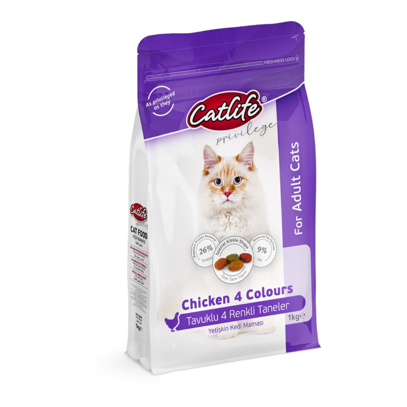 Catlife CLFD10 Tavuklu Multicolor Yetişkin Kedi Maması 1 kg