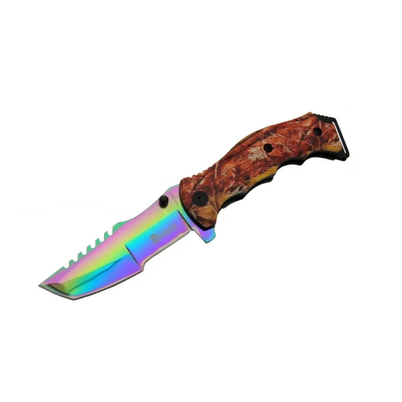 Columbia FST-3039-A Tanto Tırtıklı Gökkuşağı Kamp Çakı 23 cm