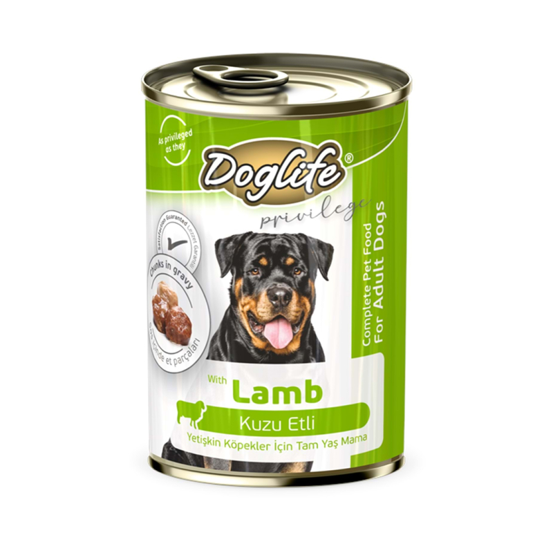 Doglife DLF12 Kuzu Etli Köpek Konserve 400gr 12li