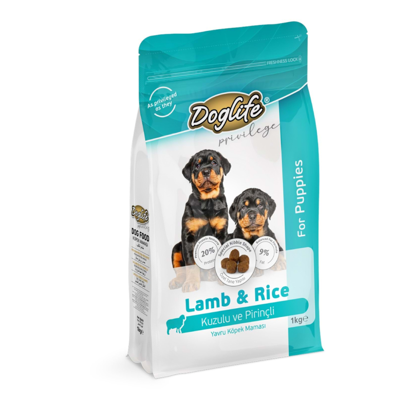 Doglife DLFD04 Kuzu Etli Yavru Köpek Maması 1 kg