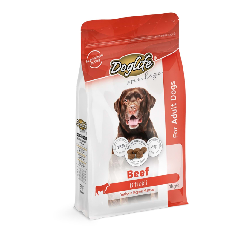 Doglife DLFD06 Biftekli Yetişkin Köpek Maması 1 kg